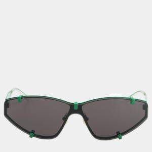 Bottega Veneta Black and Green Cat Eye Sunglasses