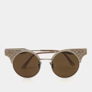 Bottega Veneta Black/Grey BVQ113S Cat Eye Sunglasses