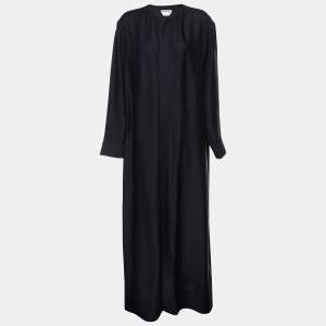 Bottega Veneta Navy Blue Crepe Long Dress S