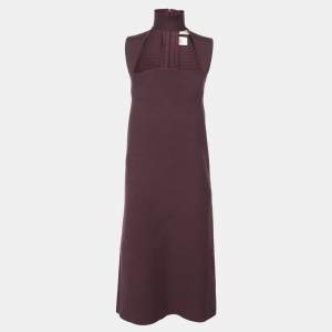 Bottega Veneta Purple Rib Knit Midi Dress XS