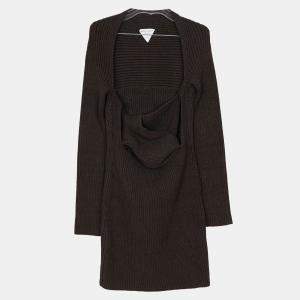 Bottega Veneta Brown Rib Knit Dress Size 42
