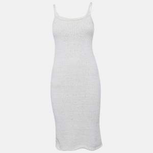 Bottega Veneta Cream Textured Knit Bralette & Midi Dress XS