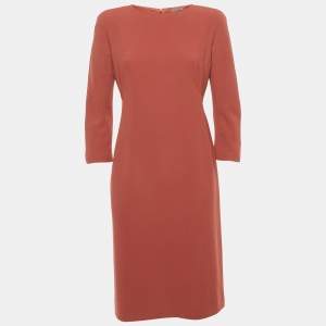 Pre Owned Bottega Veneta Pink Crepe Short Dress M