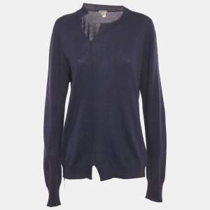 مملوكة مسبقًا Bottega Veneta Navy Blue Cashmere Sweater M