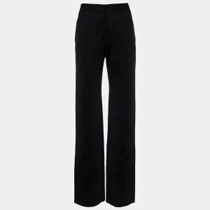 Bottega Veneta Black Rib Knit Flared Pants XS/ Waist: 24"