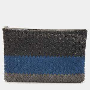 Bottega Veneta Tricolour Intrecciato Leather Pouch