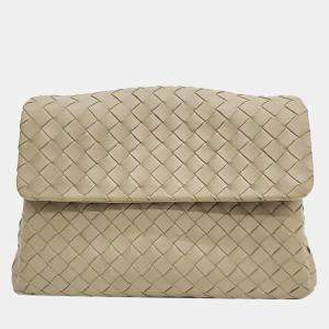 Bottega Veneta Beige Nappa Intrecciato Clutch Bag