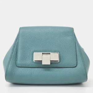 Bottega Veneta Blue Leather Triangle Mini Belt Bag