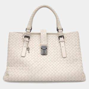 Bottega Veneta Beige Roma Handbag