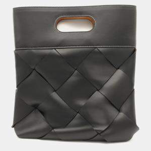 Bottega Veneta Black Leather Small Slip Tote Bag 