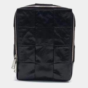 Bottega Veneta Black Leather Cassette Crossbody Bag