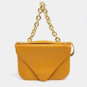 Pre Owned Bottega Veneta Orange Leather Mount Shoulder Bag