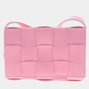 Bottega Veneta Pink Leather Cassette Shoulder Bag