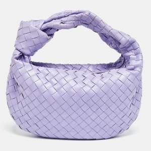 Pre Owned Bottega Veneta Lilac Intrecciato Leather Teen Jodie Hobo