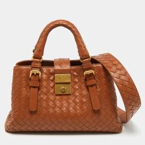 Bottega Veneta Brown Intrecciato Leather Roma Mini Tote