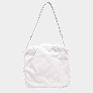 Pre Owned Bottega Veneta White Leather fringe shoulder bag