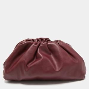 Bottega Veneta Burgundy Leather Leather Teen Pouch 