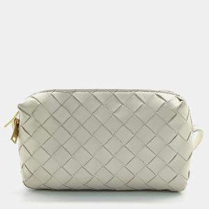 Pre Owned Bottega Veneta Cream Leather Crossbody bag