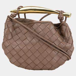 Bottega Veneta Brown Baby Lambskin Intrecciato Sardine Bag