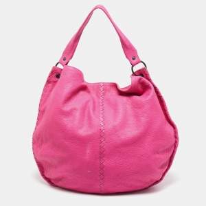 Bottega Veneta Pink Intrecciato Leather Cervo Hobo
