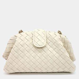 Bottega Veneta Ivory Leather Lauren 1980 Clutch Bag