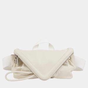 Bottega Veneta White Leather Big Belt Bag