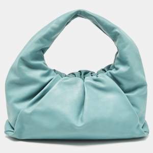 Bottega Veneta Blue Jean Leather Medium The Shoulder Pouch Bag