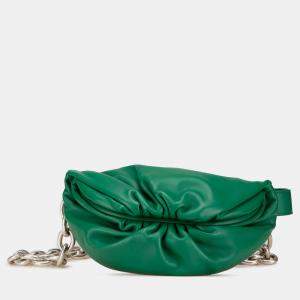 Bottega Veneta Green Lambskin Belt Chain Pouch