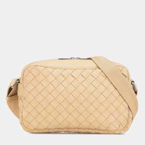 Bottega Veneta Beige Intrecciato Camera Bag