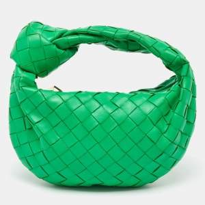 Bottega Veneta Green Intrecciato Leather Mini Jodie Hobo