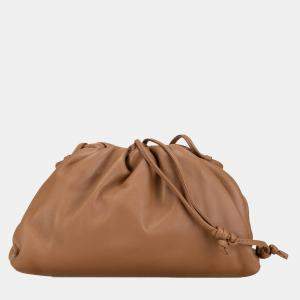 Bottega Veneta Brown Lambskin The Mini Pouch