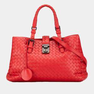 Bottega Veneta Red Small Intrecciato Roma