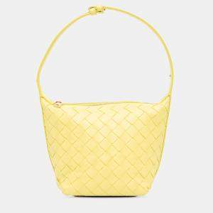 Bottega Veneta Yellow Candy Leather Intrecciato Wallace Handbag