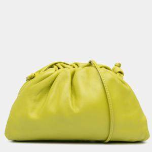 Bottega Veneta Green Lambskin The Mini Pouch
