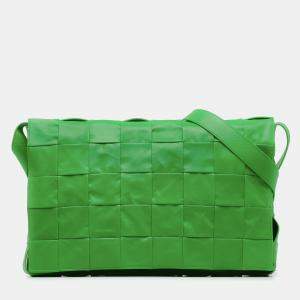 Bottega Veneta Green Maxi Nappa Intrecciato Cassette Crossbody