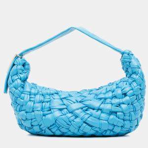 Bottega Veneta Blue Foulard Intrecciato Banana