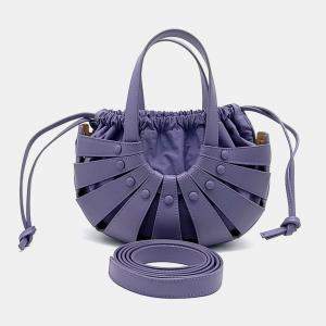 Bottega Veneta Purple Leather The Shell Tote Bag