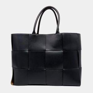 Bottega Veneta Black Leather Arco Large Tote Bag