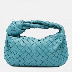 Bottega Veneta Blue Leather Mini Nappa Intrecciato Jodie