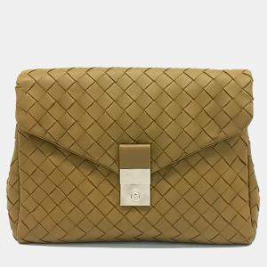 Bottega Veneta Brown Leather mesh clutch