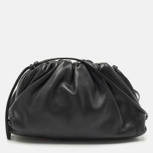 Bottega Veneta Black Leather Small The Pouch Clutch