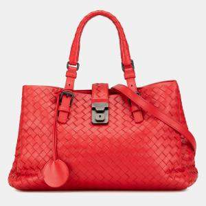 Bottega Veneta Red Small Intrecciato Roma