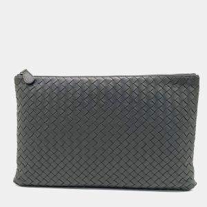 Bottega Veneta Green Leather mesh clutch