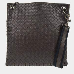 Bottega Veneta Brown Intrecciato Crossbody Bag