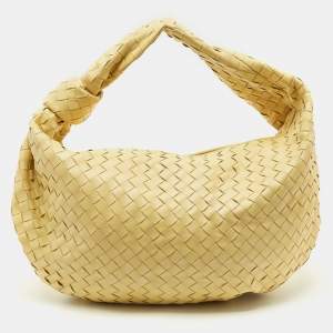 Bottega Veneta Yellow Intrecciato Leather Medium Jodie Hobo