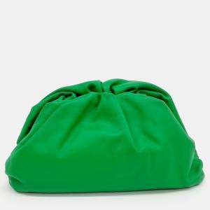 Bottega Veneta Green Leather Butter Calf Pouch
