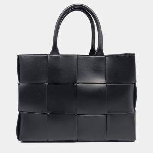 Bottega Veneta Black Leather Arco Tote and Shoulder Bag