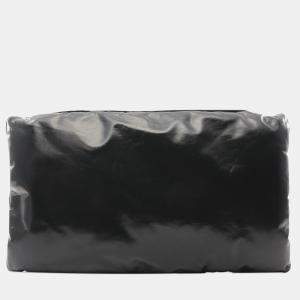 Bottega Veneta Black Leather Pillow Clutch