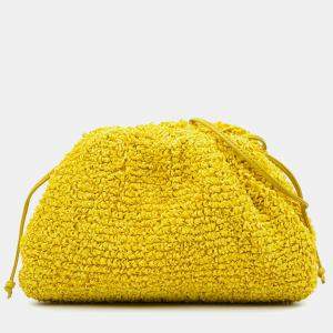 Bottega Veneta Yellow Boucle Raffia The Mini Pouch