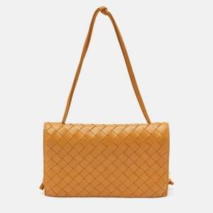 Bottega Veneta Brown Intrecciato Leather Trio Shoulder Bag